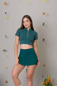 Top Rangla Zipper Manga Corta