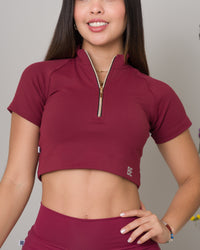 Top Rangla Zipper Manga Corta