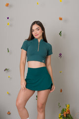 Top Rangla Zipper Manga Corta