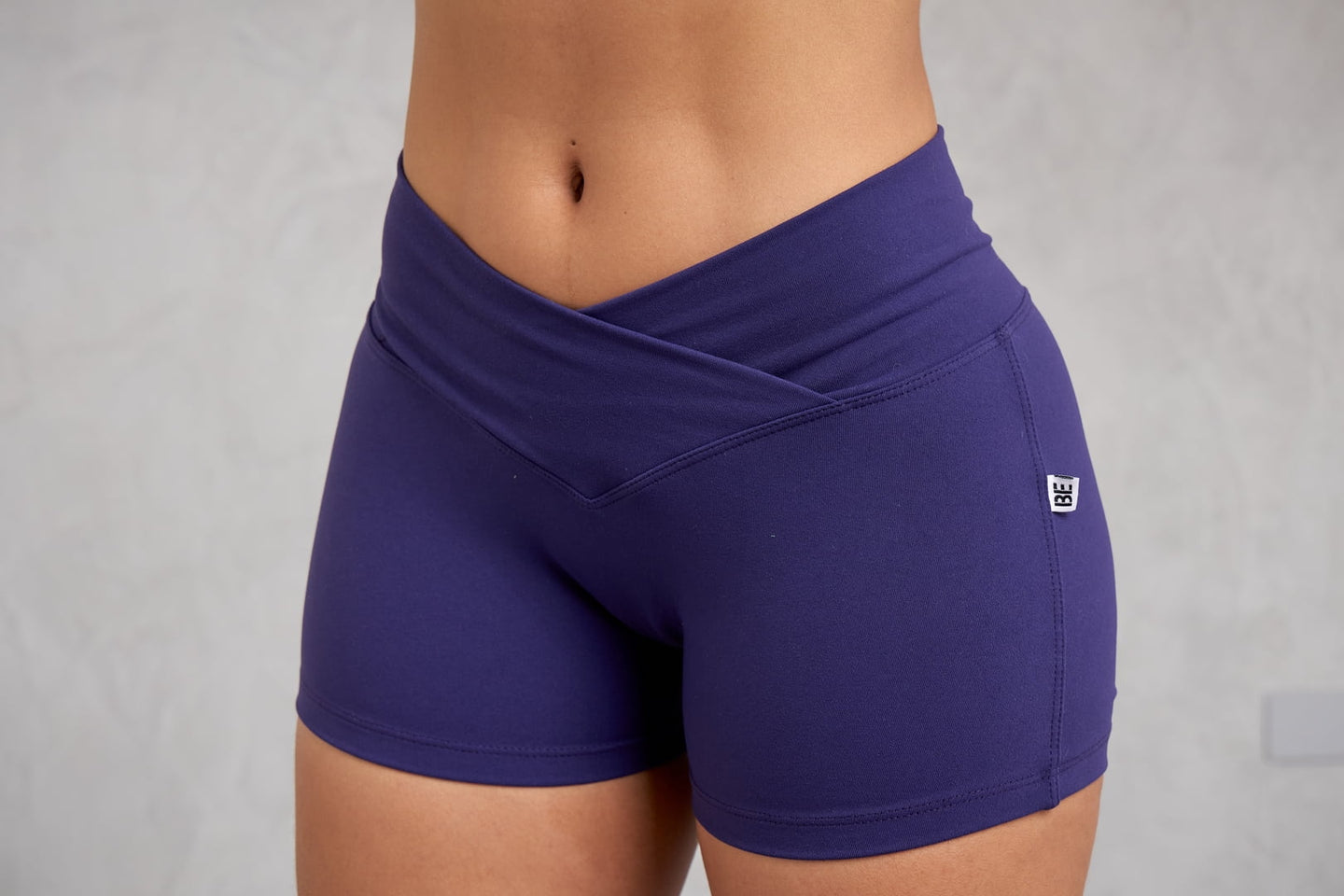 Short Corto Pretina Cruzada Color Entero