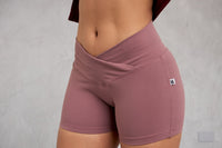 Short Corto Pretina Cruzada Color Entero