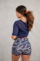 Short Corto con Pretina Cruzada Estampado